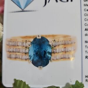 TourmalineGemstone Ring with 18k Gold Band